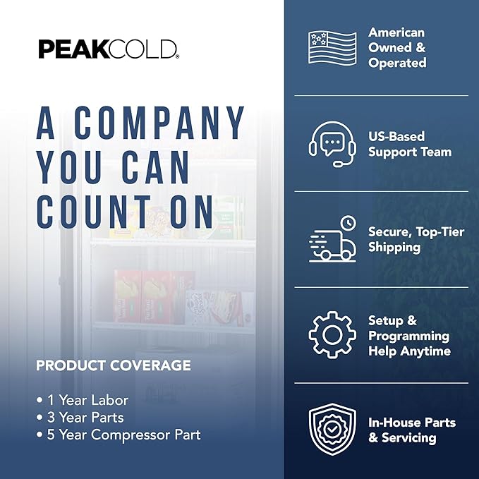 PEAKCOLD Single Door Commercial Refrigerator - 23 Cubic Ft, 29" Wide Stainless Steel Reach-In Commercial Refrigerator with White Internal Lighting - Freestanding Industrial Fridge