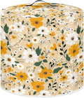 Kitchen Appliance Dust Cover for 6 Quart Pressure Cooker/Air Fryer/Rice Cooker Dust & Stains Protection Cover with Top Handle and Storage Pocket Yellow White Daisy Flowers