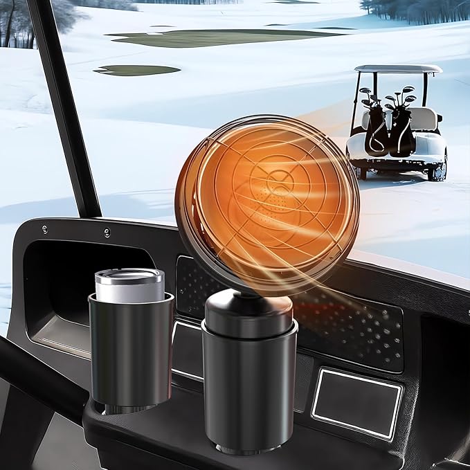 Golf Cart Cup Holder & Propane Heater Holder Universal Adjustable, Fits EZGO, Club Car, Yamaha, Higher Cup Holder for Securely Holds 16 oz Propane Tanks, Golf Cart Heaters & Large Drink Container