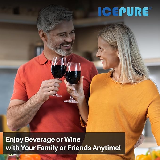 ICEPURE Wine and Beverage Refrigerator 24 Inch, Dual Zone Wine and Beverage Cooler with Glass Door, Freestanding or Built-In Wine Fridge Under Counter Lockable, Hold 19 Bottles and 58 Cans, Dark Black