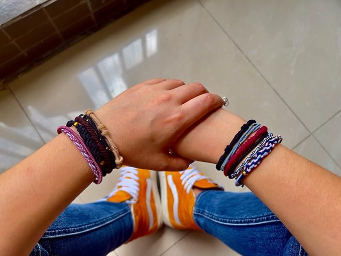 YONOY 20 Pcs Boho Hair Ties for Women, 5 Styles Cute Tie Bracelet for Thin and Thick Hair/Pony Tails, No Damage Elastics