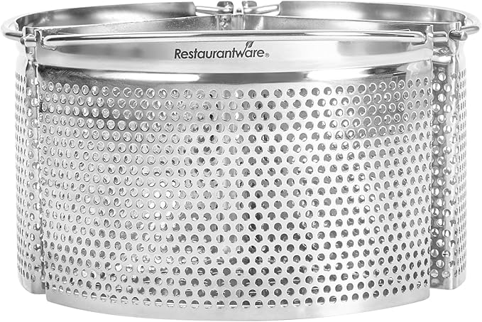 Restaurantware Steamer Basket for Cooking Pot 3-Piece Stainless Steel Trio Separator Perforated Steam Basket Divider for Cooking Veggies, Dumplings, Eggs, Seafood, Pasta, Pressure Cooker