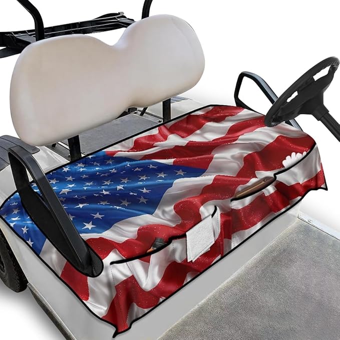 Golf Cart Seat Cover Cushion Featuring Universal Fit and Non-Slip Backing for Comfortable and Secure Outdoor Seating