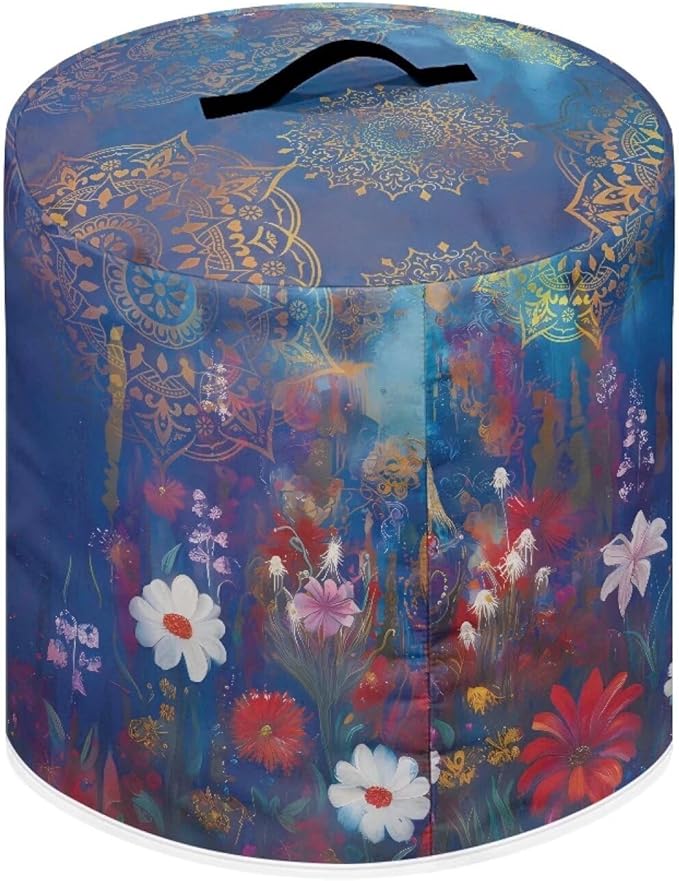 Rooster Flower Print Dust Cover for Instant Pot, 8 Quart Pressure Cooker, Polyester, Not Water Resistant