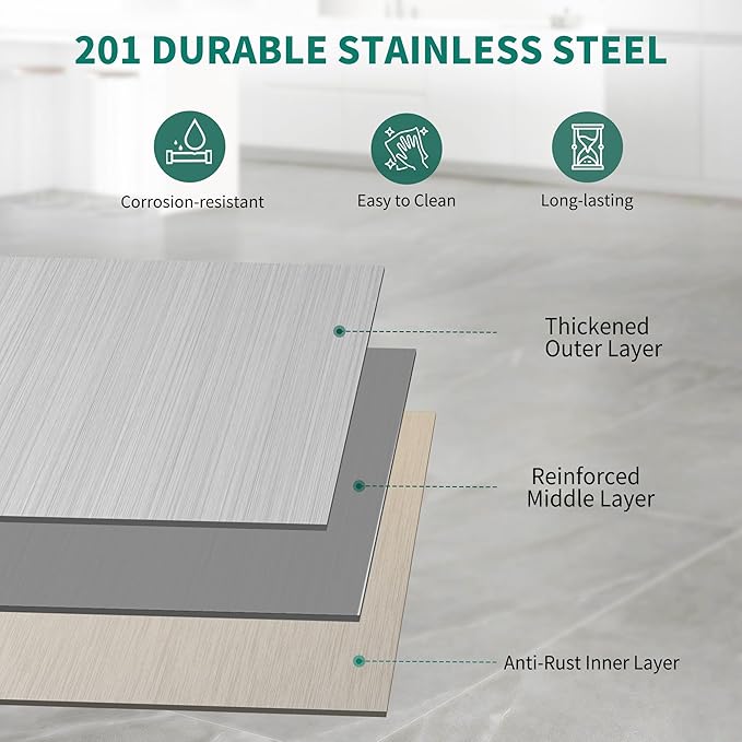 YITAHOME 60" x 24" Stainless Steel Table for Prep & Work with Backsplash, NSF Commercial Heavy Duty Table with Undershelf for Home Kitchen Restaurant Garage Warehouse