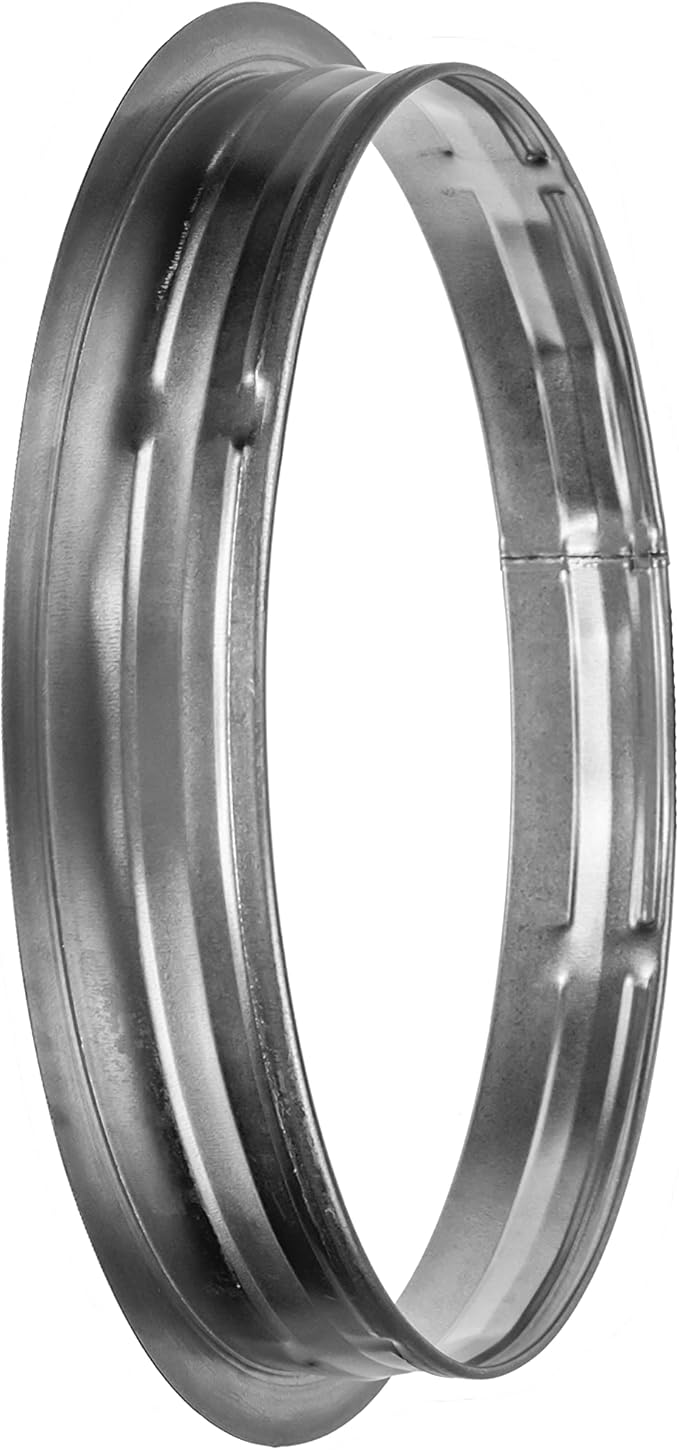 Repa Market 10'' Inch Metal Duct Connector Flange - Air Tight Vent Duct Collar - for Connecting Exhaust, Intake Flex and Straight Ducting - Heating, Cooling Universal HVAC Adapter - Home, Commercial