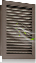 18"x24" Gable Vent for House and Shed – Premium Aluminum Louvered Attic Vent with Screen – Large Exterior Wall Vent with 16"x22" Opening Brown