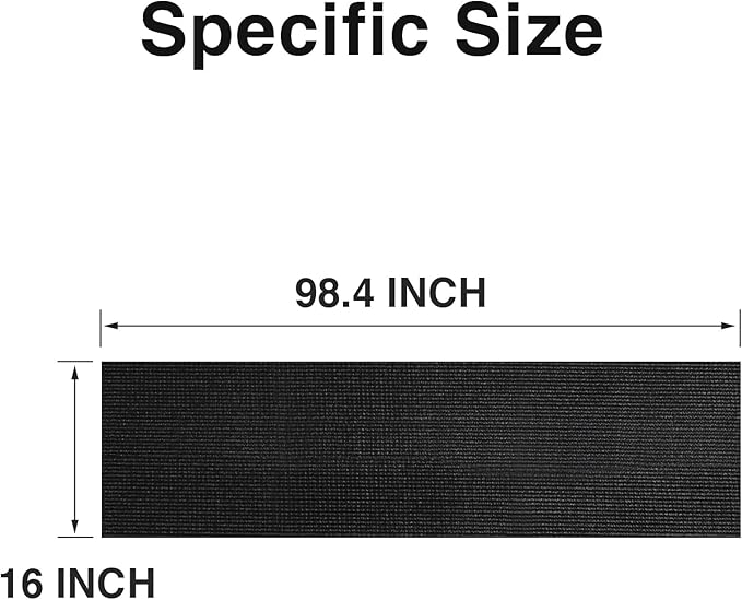 PABUSIOR Tool Box Drawer Liner: 16 x 98.4 Inch Non-Slip Foam 1/5 in Thick Cabinet Mat - Black Heavy Duty Kitchen Shelf Liner for Wide Drawers