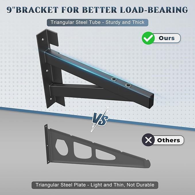 2-Pack 1x4ft Heavy Duty Garage Shelving, 1' x 4' Garage Wall Shelving Wall Mounted (2pack-1x4ft)