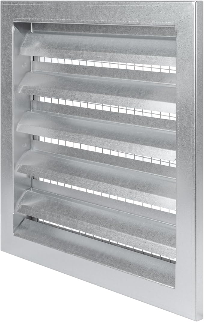 Repa Market 12" x 12" Inch Heavy Duty Exhaust Vent with Wire Mesh Screen - Air Intake Wall Louvered Vent Grille - Steel Outdoor HVAC Vent Register - HVAC Crawl Space Durable Air Gable Vent