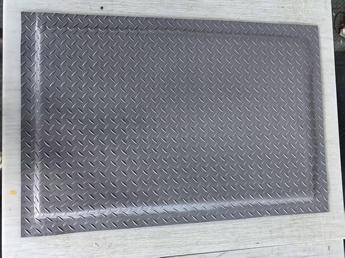 Nisorpa Anti Fatigue Mats Industrial 3' x 5' Ergonomic Standing Mat 15/16" Extra Thick Cushioned Shop Floor Mats Kitchen Mats Heavy Duty Commercial Diamond Plate Support for Leg & Back Pain,Grey