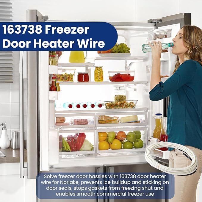 Upgrade 163738 Freezer Door Heater Wire, 5.0W, Direct Replacement for Norlake Refrigeration/Freezer Units, Compatible with 234 Models