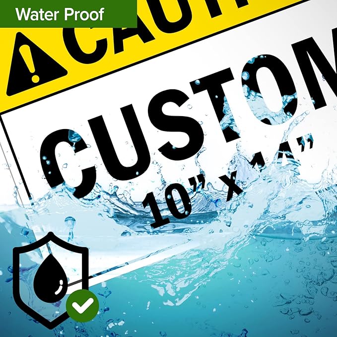 Custom Caution Sign, Ansi Sign, Osha Compliant, 10x14 Inches, Rust Free .040 Aluminum, Fade Resistant, Made in USA by My Sign Center