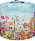 Air Fryer Cover Dust Cover, Easy to Clean Small Appliance Covers for 6 Quart Air Fryer & Pressure Cooker Kitchen Appliance Accessories with Pockets, Colorful Floral