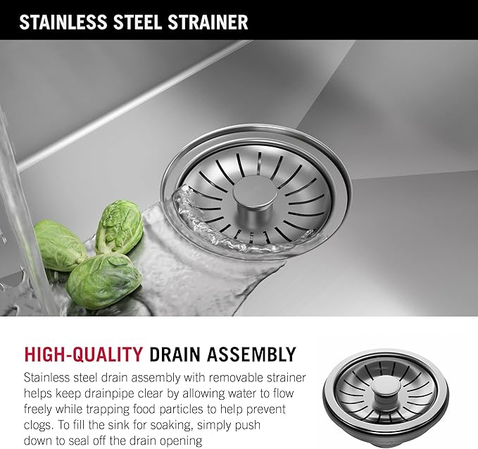 DELTA FAUCET Delta Lenta 24-inch Undermount 16 Gauge Stainless Steel Single Bowl Laundry Utility Kitchen Sink with Accessories, 953034-24SL-SS, Satin