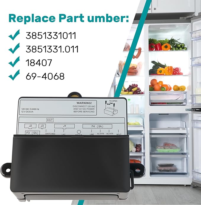 3851331011 RV Refrigerator Circuit Board Power Module Board, Suitable for Dometic Refrigerator DMR702 RM1350 RM3762 RM3962 Refrigerator, Replacement for 3851331011 3851331.011 (120V)
