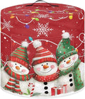 Christmas Theme 6 Quart Pressure Cooker Cover with Top Handle and Storage Pocket Cute Snowman Bulb Lights Print Kitchen Appliance Air Fryer Rice Cooker Protector Cover