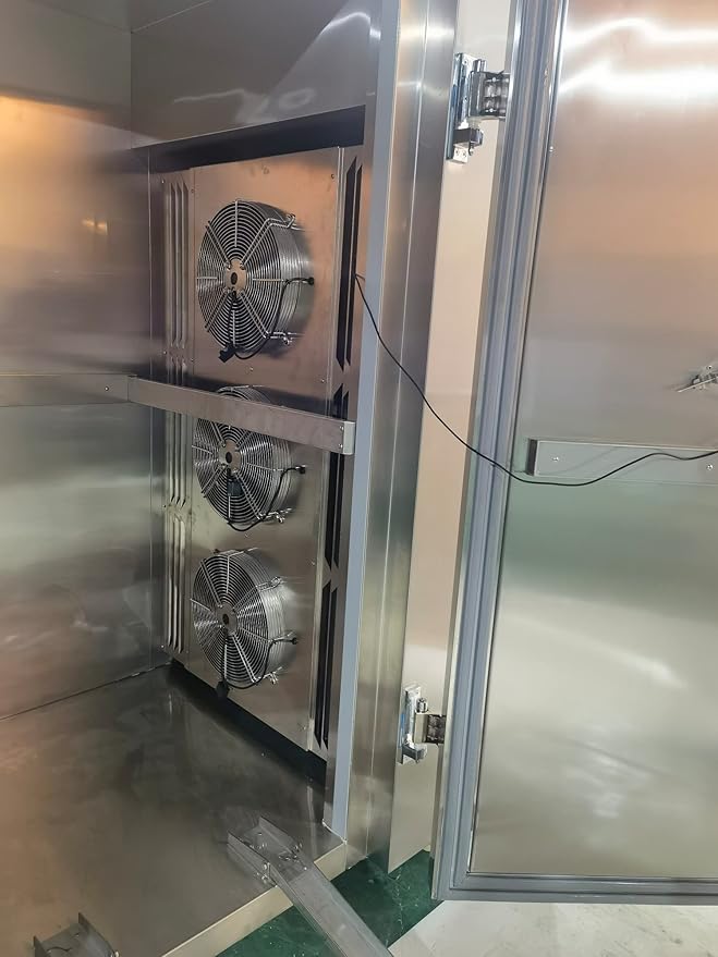 Kolice Commercial Heavy Duty 15 Trays Shock Freezing Blast Chiller & Freezer Included Trolley Cart, Shock Freezer for Restaurant,Hotel,School,Bar,Cafe,Bakery-Lowest temperature -40°F(-40°C)