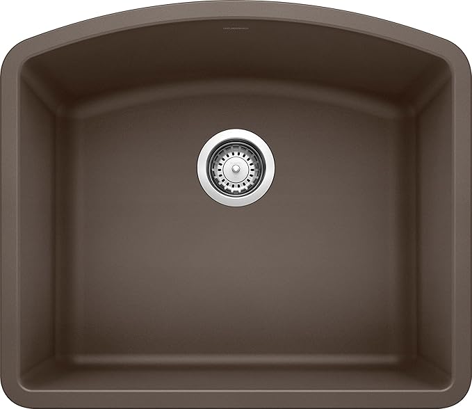 BLANCO, Café Brown 440172 DIAMOND SILGRANIT Single Bowl Undermount Kitchen Sink