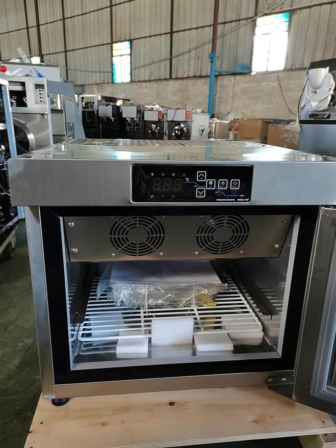 Kolice Commercial Countertop Blast Chiller & Freezer, Chest Fridger, Flash Freezer for freezing Ice Cream, Seafood, Desserts, Meat, Dumpling, Dough, Lowest Temp. -31°F(-35°C),32L