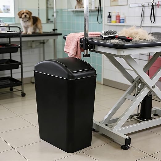 3 Packs Kitchen Trash Can with Lid, Garbage Can Waste Basket for Bathroom Bedroom Living Room, 4.5 Gallon, Black