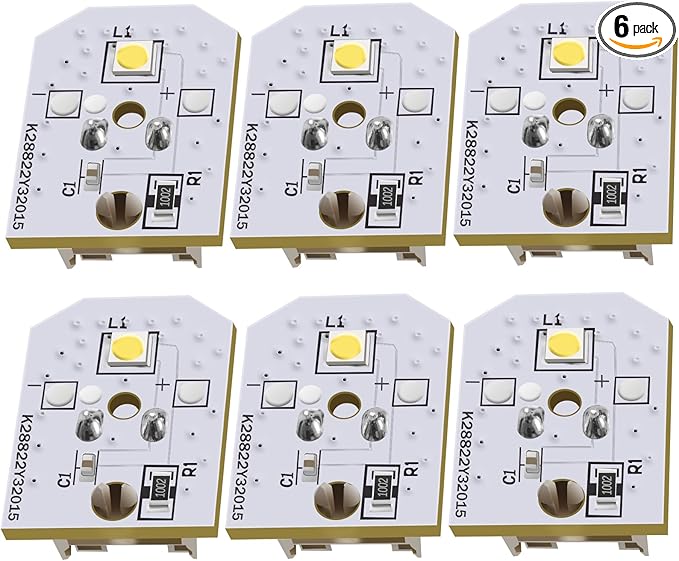 New Upgraded WR55X11132 WR55X25754 Refrigerator Light Replacement led, Refrigerator led Light Assembly Replacement wr55x30602 wr55x26486 eap12172918 4590213 ap6261806 Without Cover 6PCS
