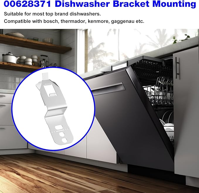 Dishwasher Mounting Bracket 00628371 For Bosch Dishwasher Side Bracket 628371, 00619985 Dishwasher Top Mounting Bracket - (2 PCS)