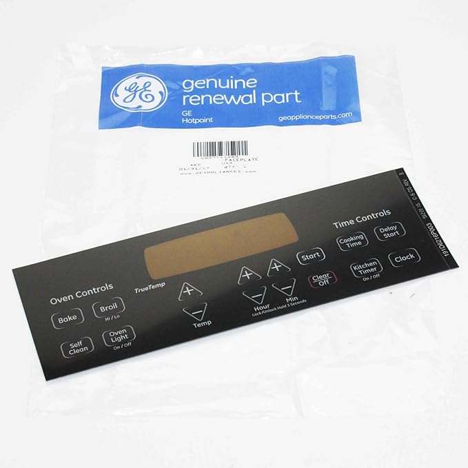 GENERAL ELECTRIC Range Electronic Control Overlay - Black (WB27T11229)