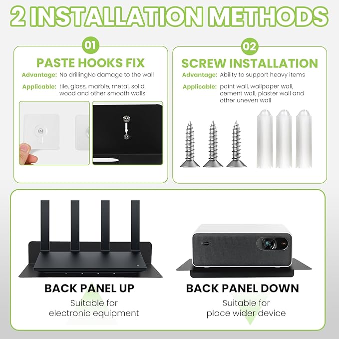 Steel Floating Shelves for Wall,Small Wall Shelf，Suitable for Bedroom, Living Room, Bathroom, Kitchen, Office (Black, 11.81x8.46 in)