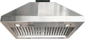 SINDA 30 Inch Built-In/Insert Range Hood, 4-Speed 610 CFM, Stainless Steel Under Cabinet Range Hood Kitchen Vent Hood with Liner and Internal Motor, 6" Duct, Adjustable Lights, Baffle Filter