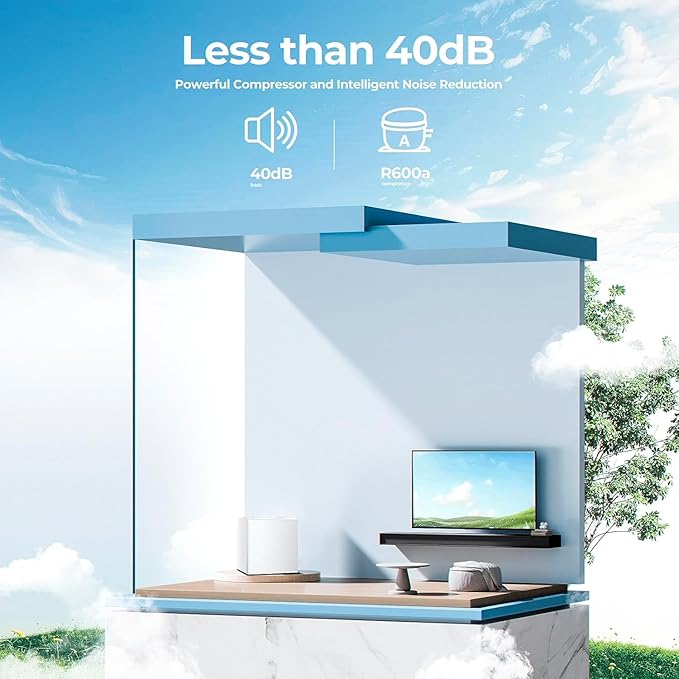 1.1 Cu.ft Small Freezer, Mini Upright Freezer with 7 Adjustable Thermostat, Removable Shelves, Reversible Single Door, for Bedroom/Home/Dorms/Apartment (White)