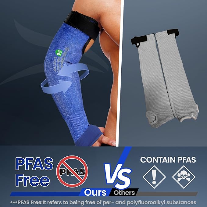 Schwer AIR-SKIN ANSI A6 Cut Resistant Arm Sleeves for Men & Women S902, Non-PFAS Arm Protectors for High Risk Work, Arm Protectors for Thin Skin, Gardening Sleeves for Farming, Lightweight, Breathable