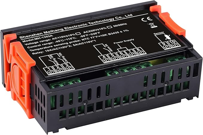 Temp Control Thermostat Operating Voltage AC110V Includes relays*3 Temperature Probe 1m Fully Automatic Intelligent Control System for All Types of Heating and Cooling Equipment.