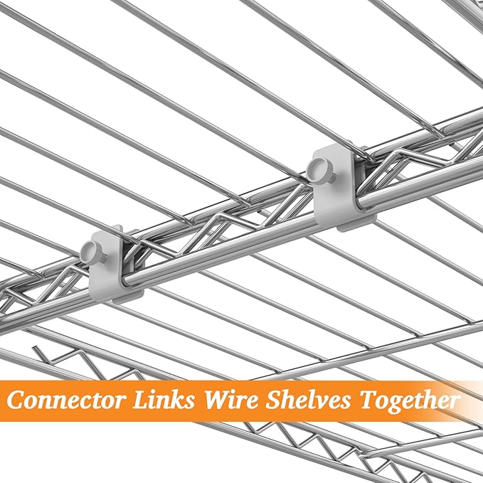 Homdox 5 Tier Storage Shelves, Heavy Duty Wire Shelving Unit, Adjustable Metal Shelves for Storage, Garage Rack Pantry Shelves Kitchen Shelving, 14"x60"x72", Silver Gray
