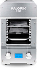 Kalorik Steakhouse Grill Pro Electric Broiler, 1500°F Stainless Steel Steak Cooker with 2 Grill Plates, Electric Grill for BBQ Burgers & Fish, 1600-Watts, Stainless Steel