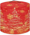 Golden Christmas Tree Dust Cover for Kitchen Instant Pot Accessories Appliance Cover Quart Pressure Cooker Air Fryer Rice Cooker Kitchen Appliance Dust Covers with Storage Pockets Size M