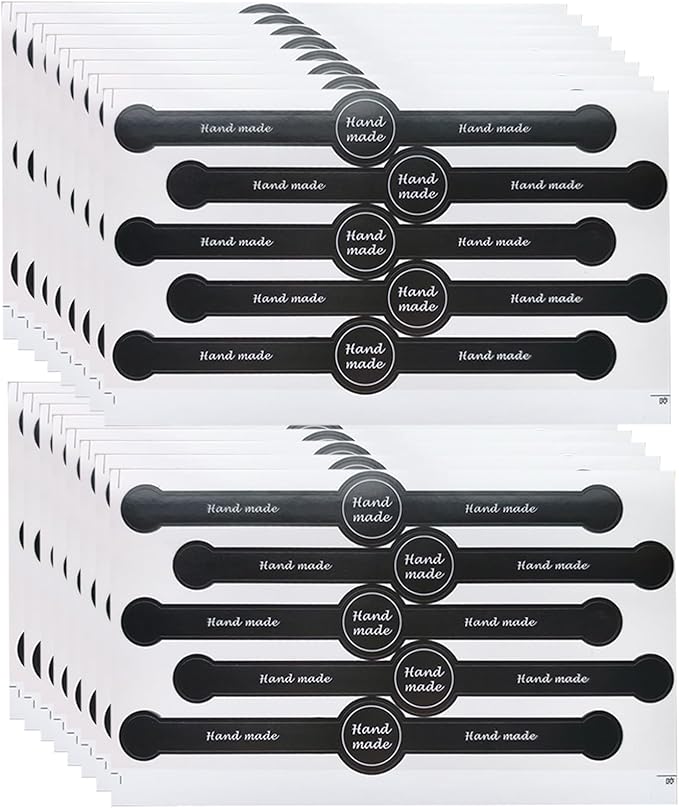 Tamper Evident Labels for Food Packaging 200PCS, 7.1"x1" Security Seals Stickers for Bakery, Candy, Artisan Crafts (Black)