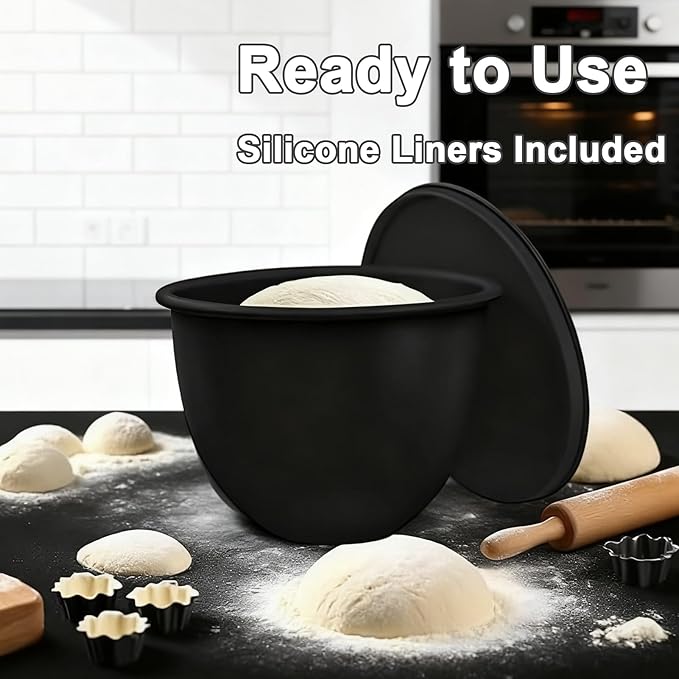 Silicone Bowl Insert Compatible with 5 Qt KitchenAid Tilt-Head Mixer, Food-Grade Non-Slip Bowl Liner, Dishwasher Safe & Easy to Clean Replacement Accessory (White)
