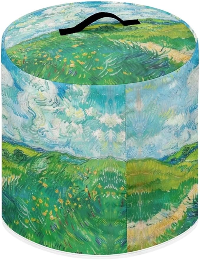 Flashideas Van Gogh Wheatfield Pressure Cooker Cover for Women Dust Protection Insulated Rice Cooker Cover with Easy to Clean Lining Dust Cover with Pockets for Instant Pot 6 Quart Appliance Cover