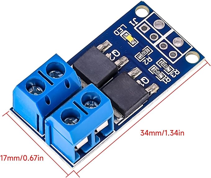 10PCS Motor Controller DC 400W 5V-36V Dual Mosfet High-Power Trigger Switch Drive Module 0-20KHz PWM Adjustment Electronic Switch Control Board Motor Speed Control Lamp Brightness Control