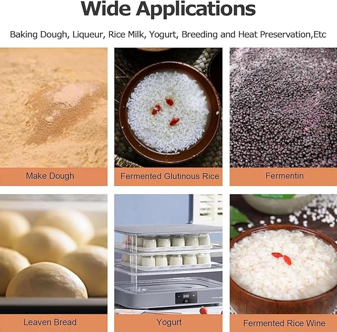 40L Bread Proofing Box, Electric Dough Proofer Machine for Home Use, 450mmx330mm Large Size Inner Cavity, Adjustable Temperature +Timing(1min-24h),Automatic Humidity Control