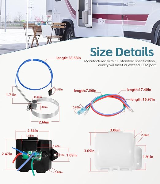 637360 Temp Monitor Control Kit Compatible with Norcold 2118,1200,1201, 1210,1211 Series RV Refrigerator Cooling Unit Temperature Monitor Control Kit, Replace #634677 637360