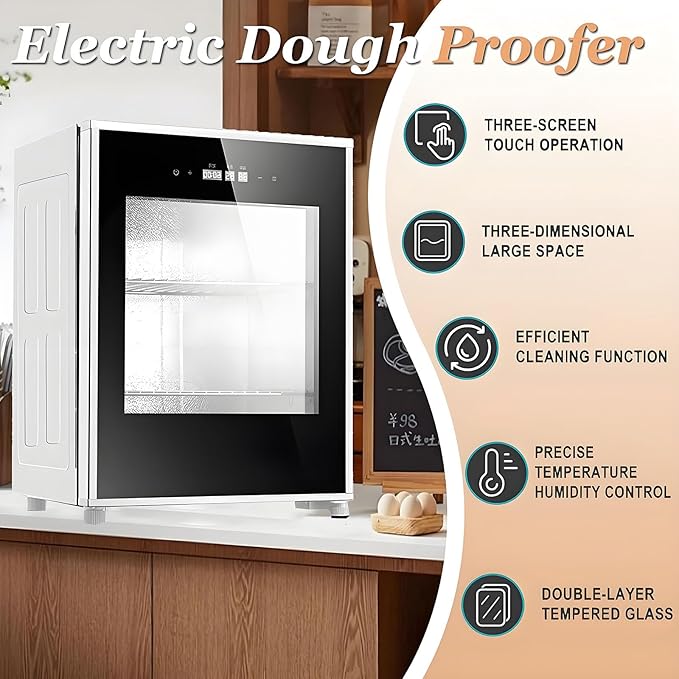 40L Electric Bread Proofing Box, Removable Dough Proofer with Timing & Humidity Control, Ideal for Yogurt & Bread Fermentation, Kitchen Essential for Baking Enthusiasts