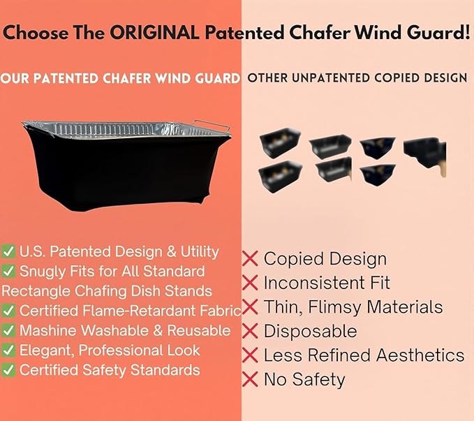 Chafer Wind Guard - 4 Pack Decorative Chafing Dish Wind Guard - Flame Retardant Sterno Rack Covers - Buffet Food Warmer Chafer Covers for Parties - Catering Supplies Buffet Display - Creamy White
