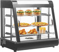26'' Food Warmer Display Hot Food Countertop Case Commercial Buffet Restaurant Heated Cabinet 3 Tier Food Showcase for Catering Pizza Empanda Pastry Patty Warmer L26 x W19 x H25