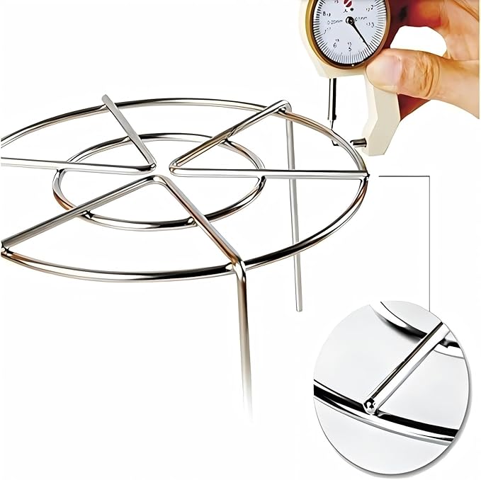 Steam Rack,Steaming Rack Stand,Steamer Basket,Heavy Duty Stainless Steel Metal Multi-function By Meleg Otthon (5.9" Diameter X2"High)