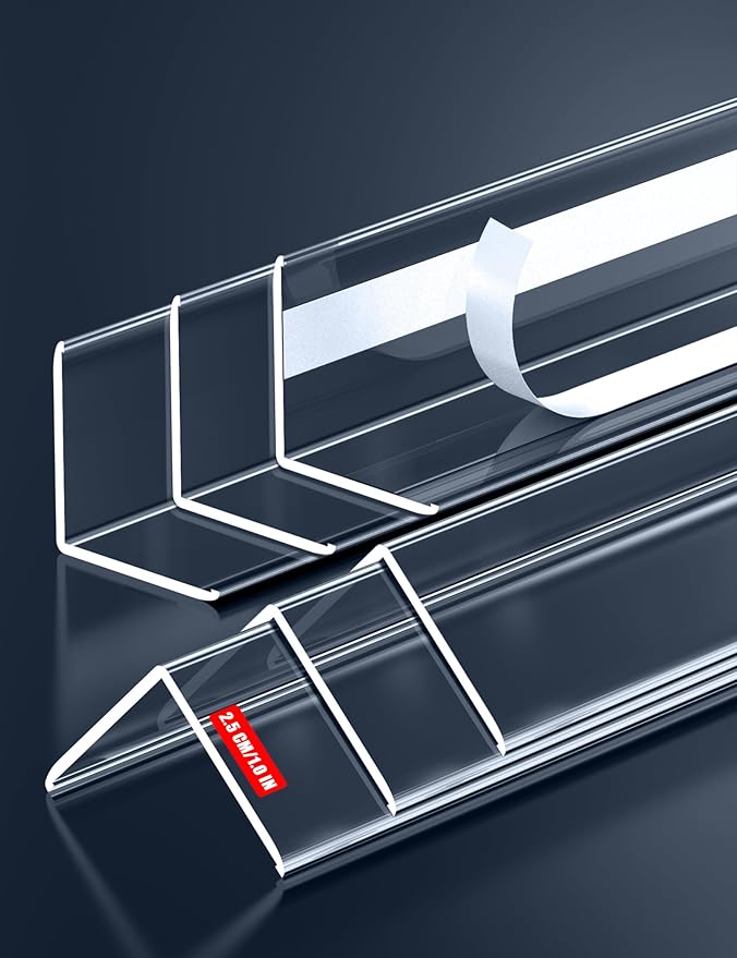 6PCS Clear Self-Adhesive Wall Corner Protectors，Corner Guards & Edge Protector for Wall Door Frame Cabinet Baseboard & Door, Table, Stair(32" X 1.0")