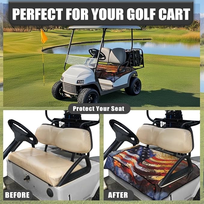 Golf Cart Seat Cushion Cover Designed for Outdoor Protection, Featuring Waterproof Layer and Soft Breathable Fabric