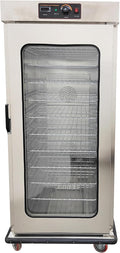 TECHTONGDA Commercial Heated Holding & Proofing Cabinet Mobile Food Warmer with Glass Door 11 Layers Stainless Steel Catering Case 86-185℉ 220V