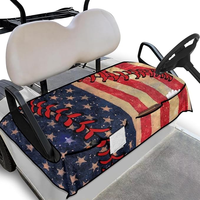 Golf Cart Seat Cushion Cover with Soft Towel Fabric and Waterproof Protection, Non-Slip Seat Protector for Golf Carts, Utility Carts and Community Vehicles